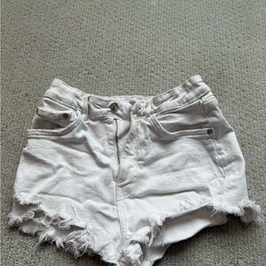 Zara White Jean Shorts for Women